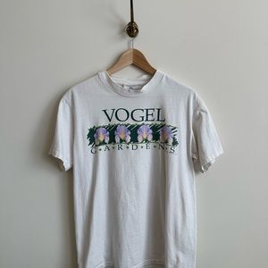 VTG single stitch 90s Vogel Gardens floral nature t-shirt- M